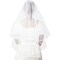 2 Tier Veil for Bride, White Bridal Wedding Veil with Crystals (30 In)